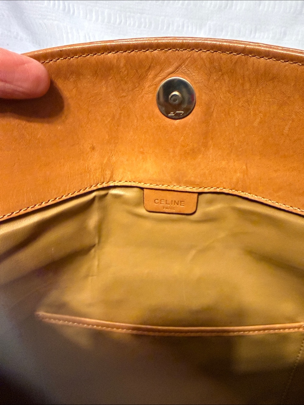 Celine Tan Monogram Envelope Clutch-Large - Picture 7 of 13